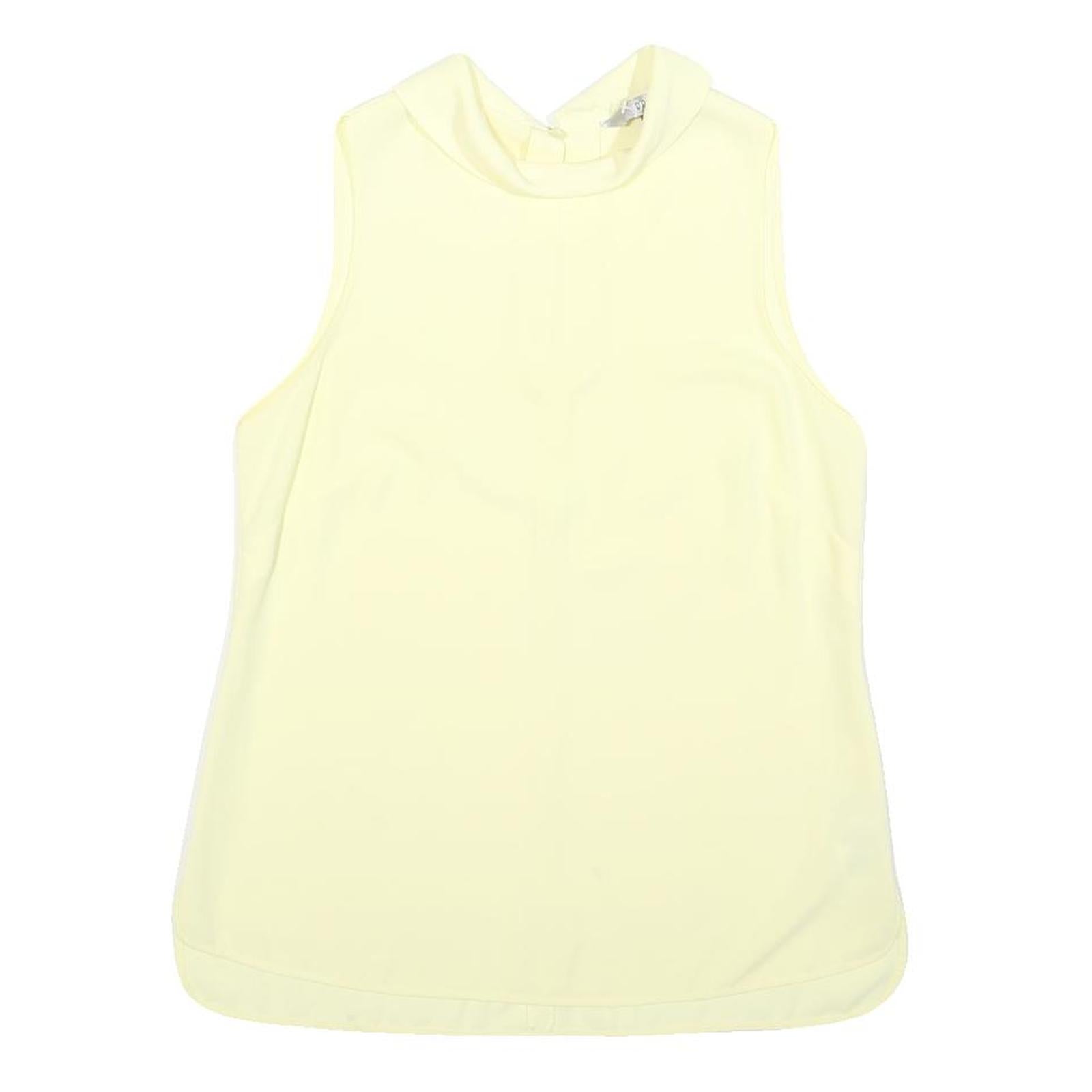 COAST Womens Yellow Sleeveless Top High Neck Plain UK 8 Summer Elegant Refurbished - N/A refurbished available on Cerqular