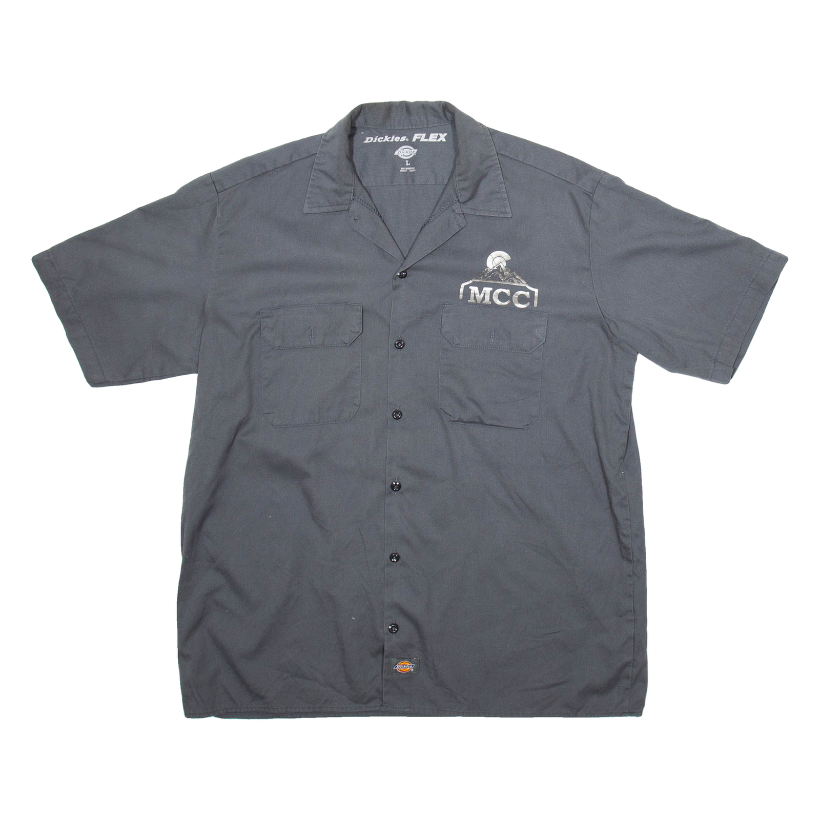 DICKIES Mens Plain Shirt Grey L Refurbished - N/A refurbished available on Cerqular