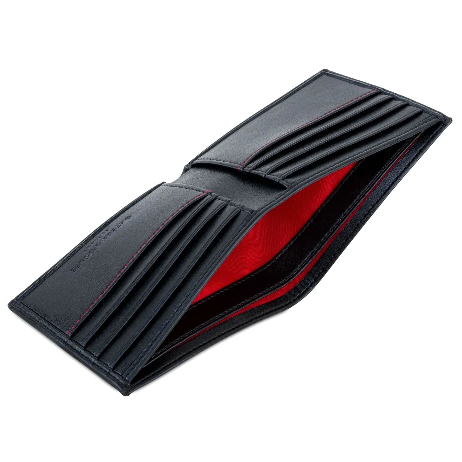 Bifold Wallet in Black & Red Refurbished - Watson & Wolfe refurbished available on Cerqular
