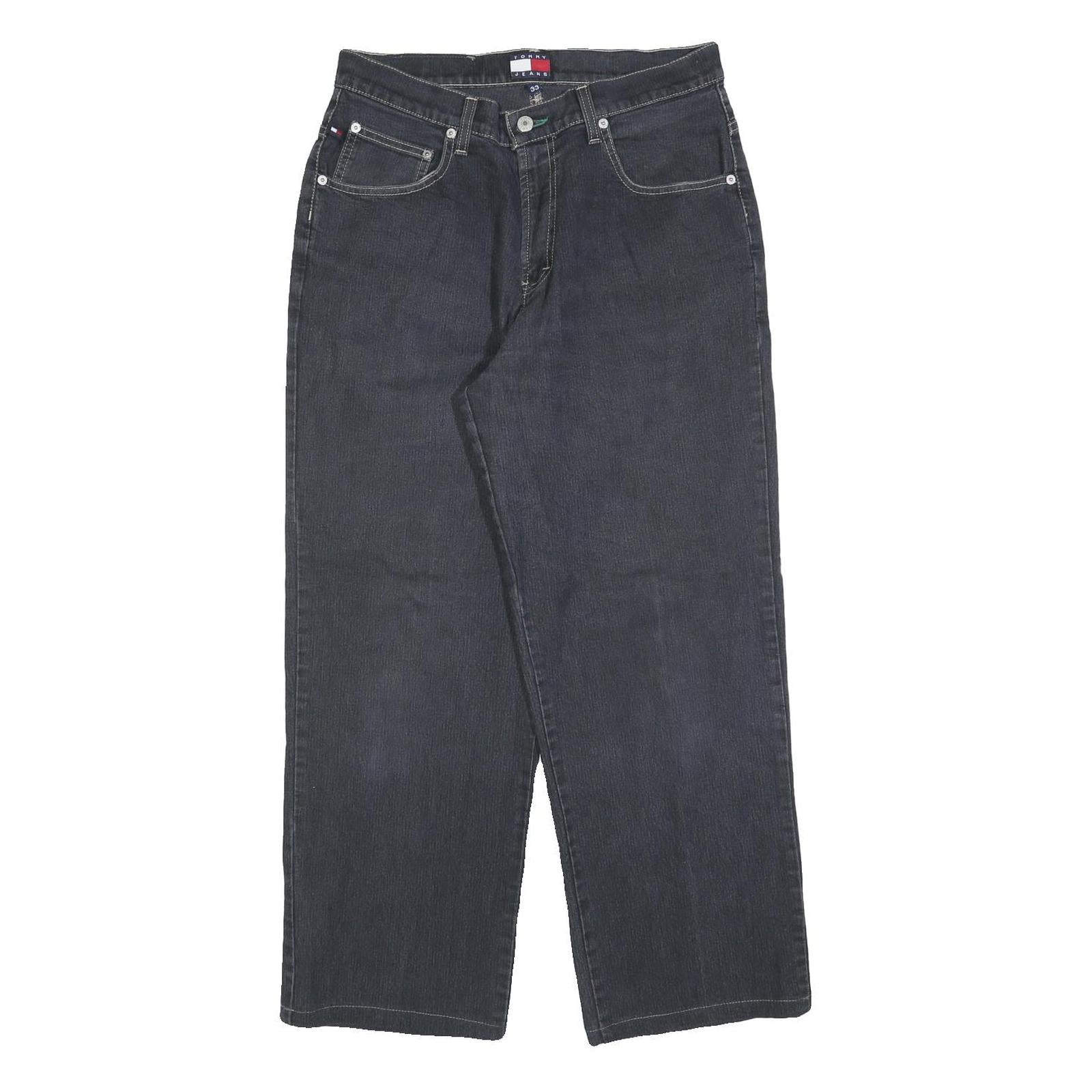 TOMMY JEANS Mens Relaxed Dark Denim Jeans W30 L27 Classic Cotton Blend Zip Refurbished - N/A refurbished available on Cerqular