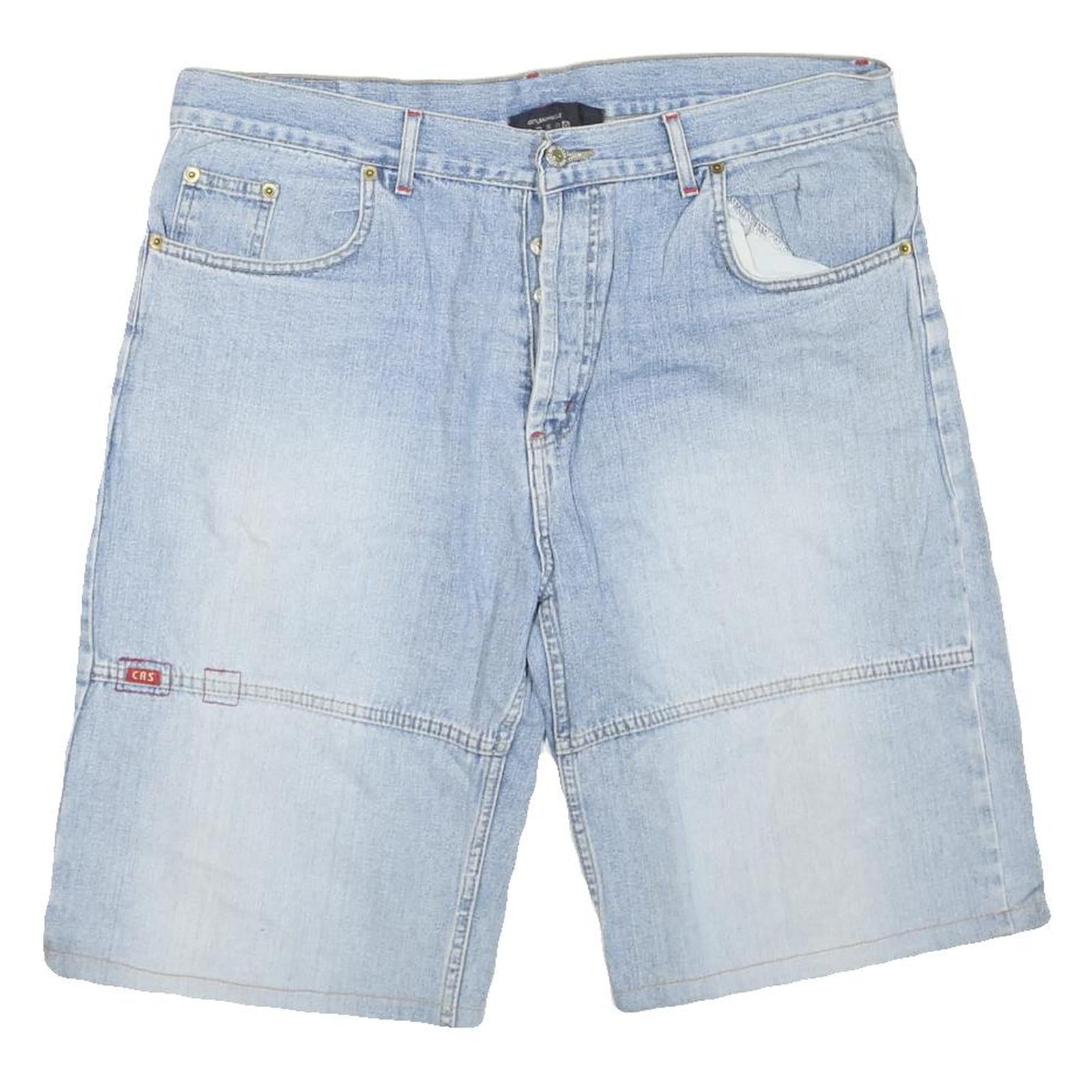 CROSSBALL Mens Denim Blue Casual Shorts XL W40 Cotton Blend Button Fly Refurbished - N/A refurbished available on Cerqular