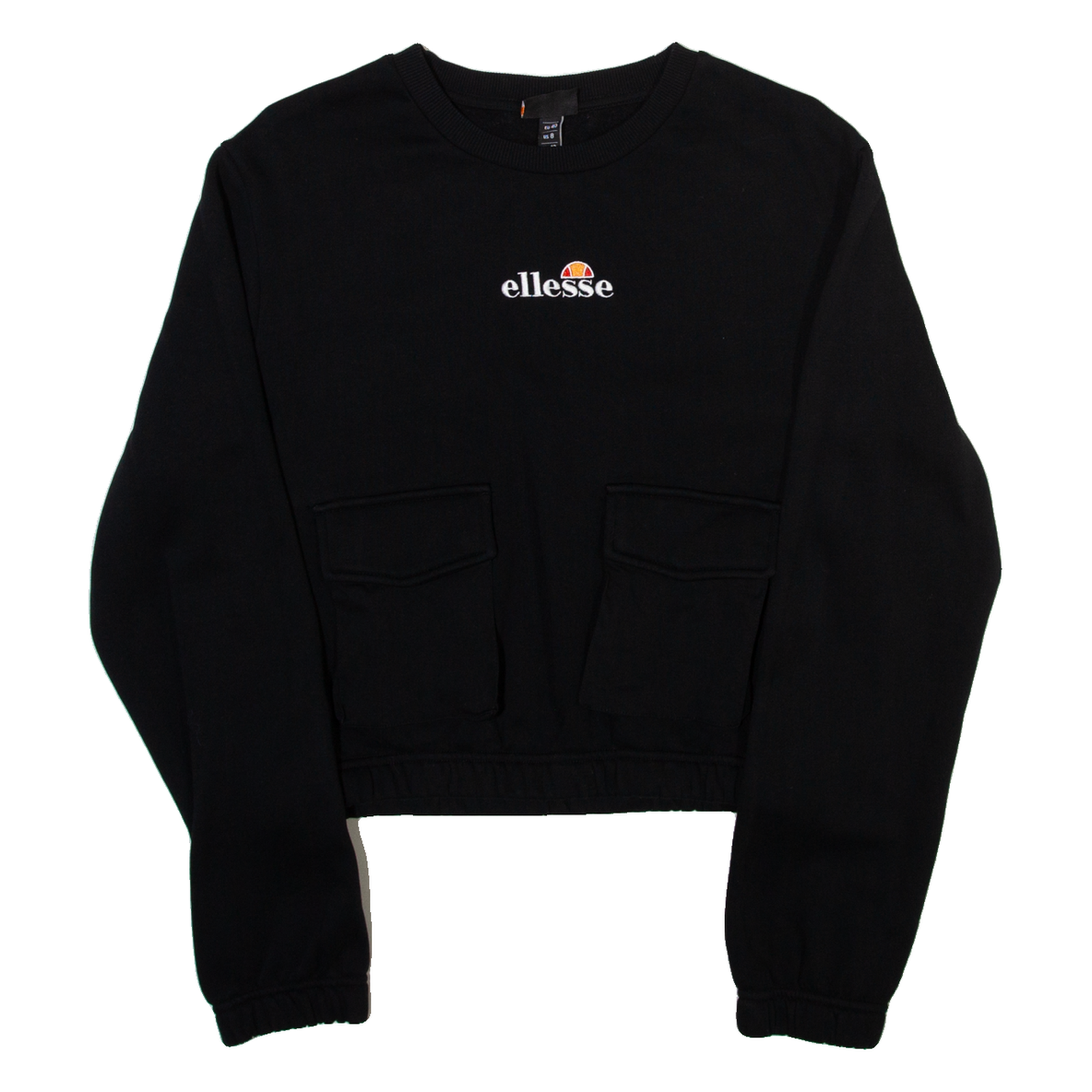 ELLESSE Womens Sweatshirt Black Crew Neck UK 12 Refurbished - N/A refurbished available on Cerqular