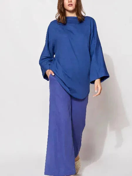 Darya Wide-leg Lounge Set | Size: 32 | Color: Dark Blue Purple Refurbished - N/A (Anjum Khan is a personal name, not a brand refurbished available on Cerqular