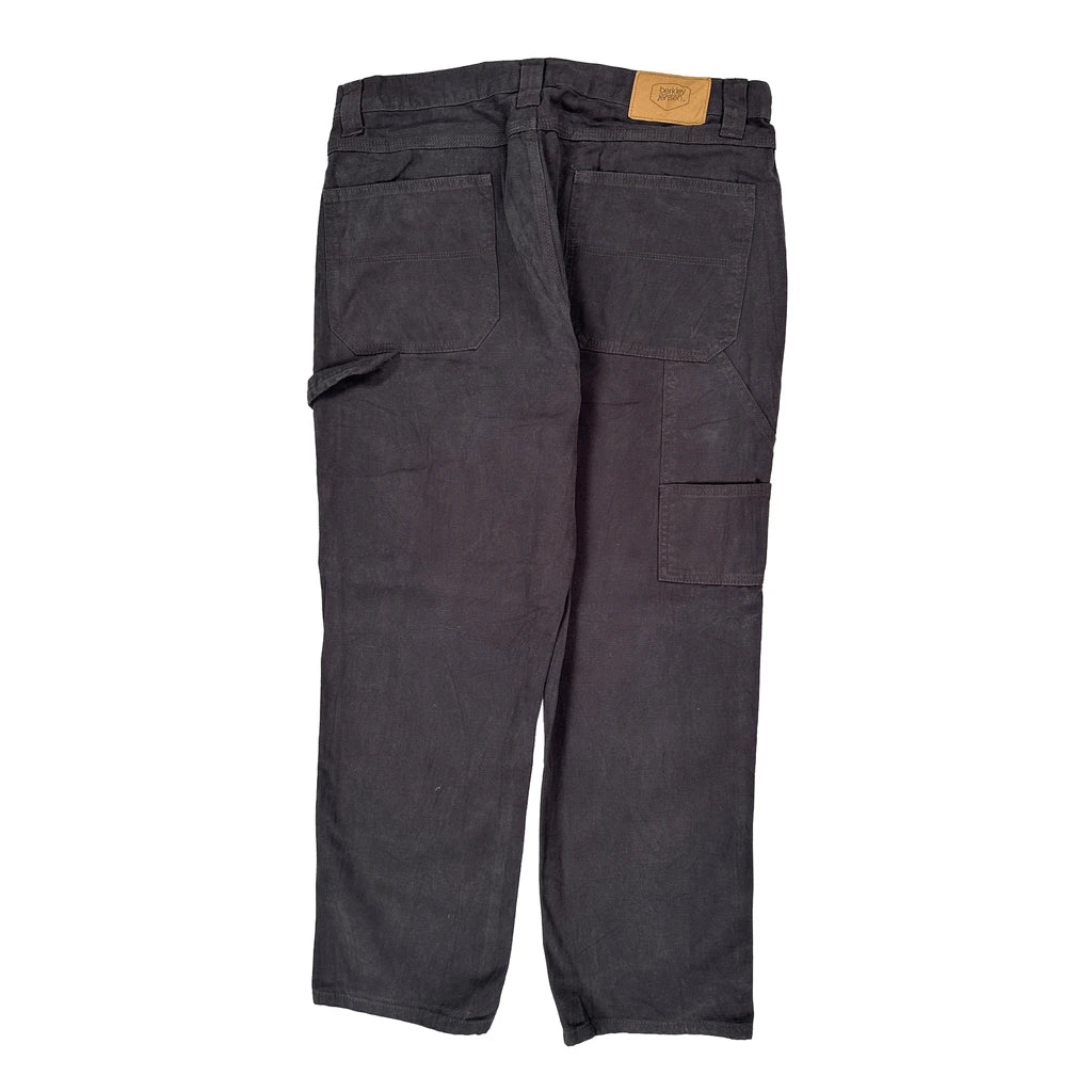Berkley Jensen Carpenter Trousers - 38W 30L Black Cotton Refurbished - Thrifted (note: this is a term often used to describe second- refurbished available on Cerqular