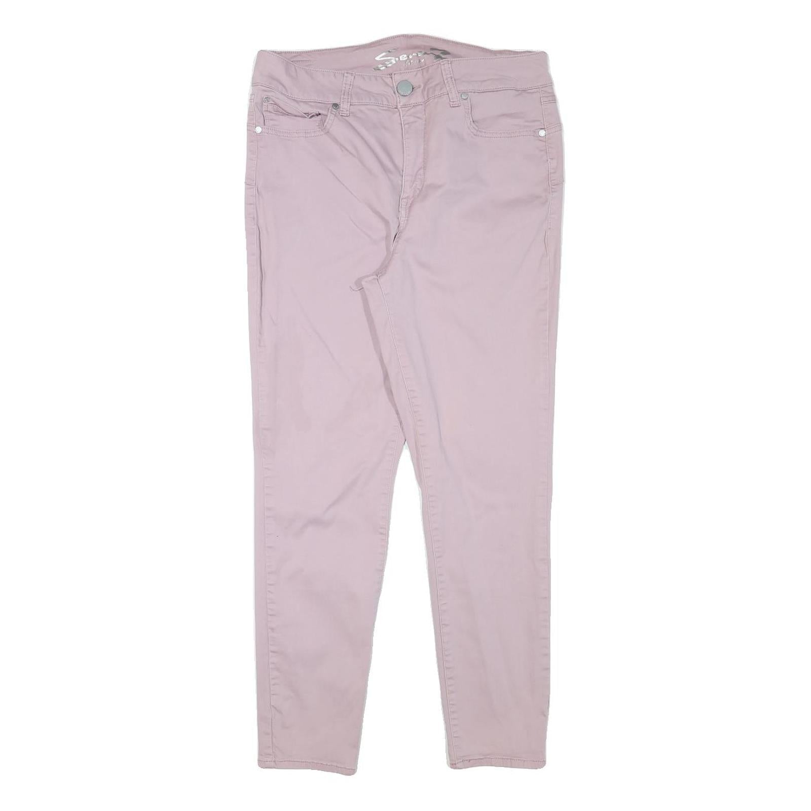 SEVEN7 Womens Cotton Blend Pink Slim Skinny Trousers W32 L28 Stylish Comfort Refurbished - N/A refurbished available on Cerqular