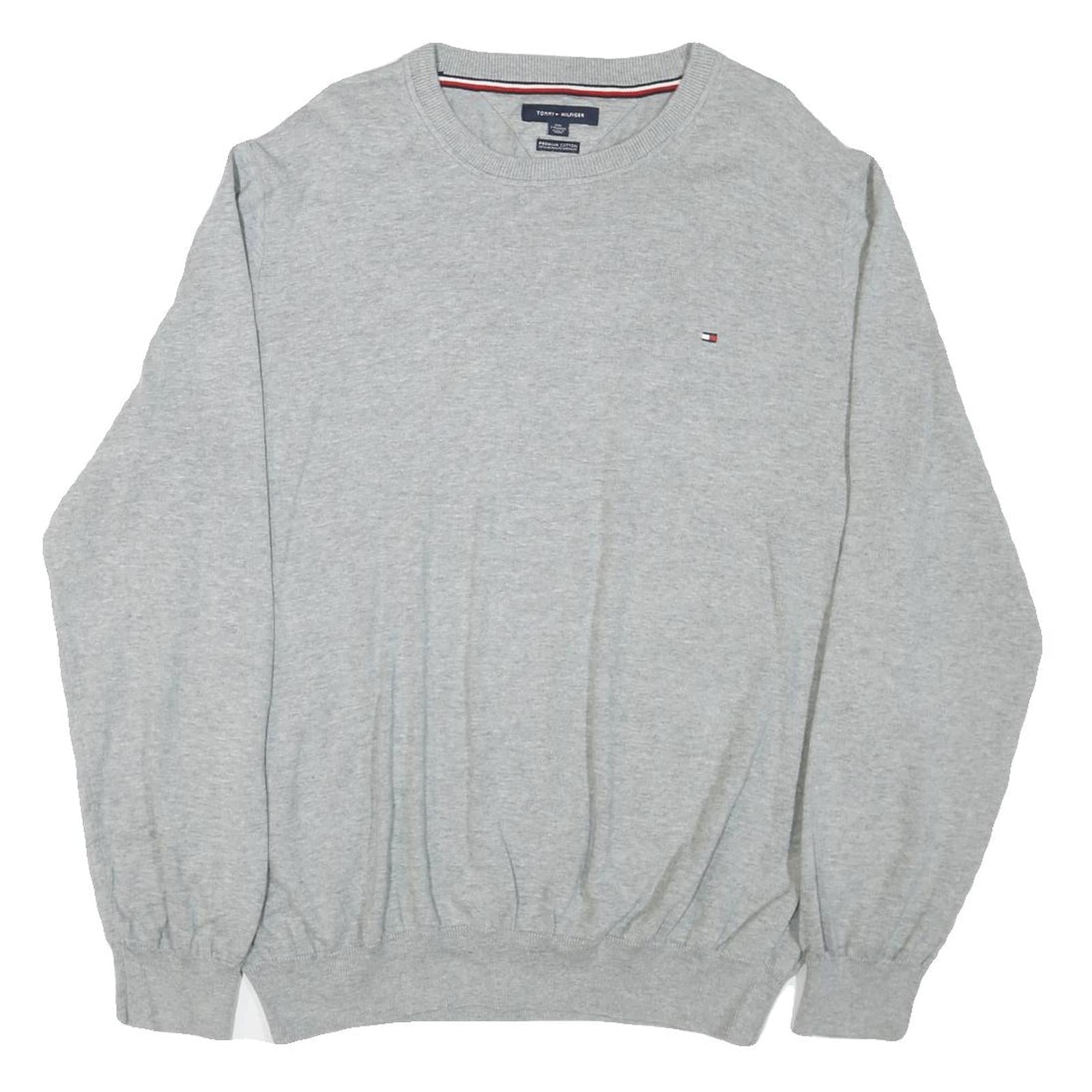 Buy TOMMY HILFIGER Mens Grey Plain Crew Neck Basic Knit 2XL Cotton Blend Jumper Refurbished - $40.29 TOMMY HILFIGER Mens Grey Plain Crew Neck Basic Knit 2XL Cotton Blend Jumper Refurbished - N/A refurbished available on Cerqular