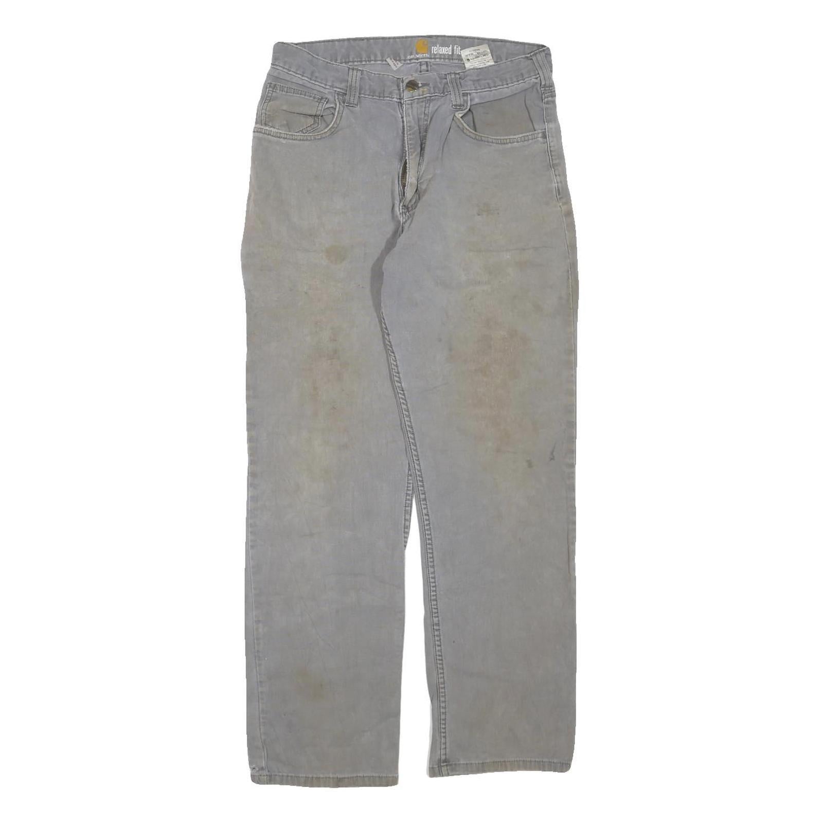 Buy CARHARTT Mens Cotton Blend Grey Regular Fit Straight Leg Trousers W32 L32 Refurbished - $40.29 CARHARTT Mens Cotton Blend Grey Regular Fit Straight Leg Trousers W32 L32 Refurbished - N/A refurbished available on Cerqular