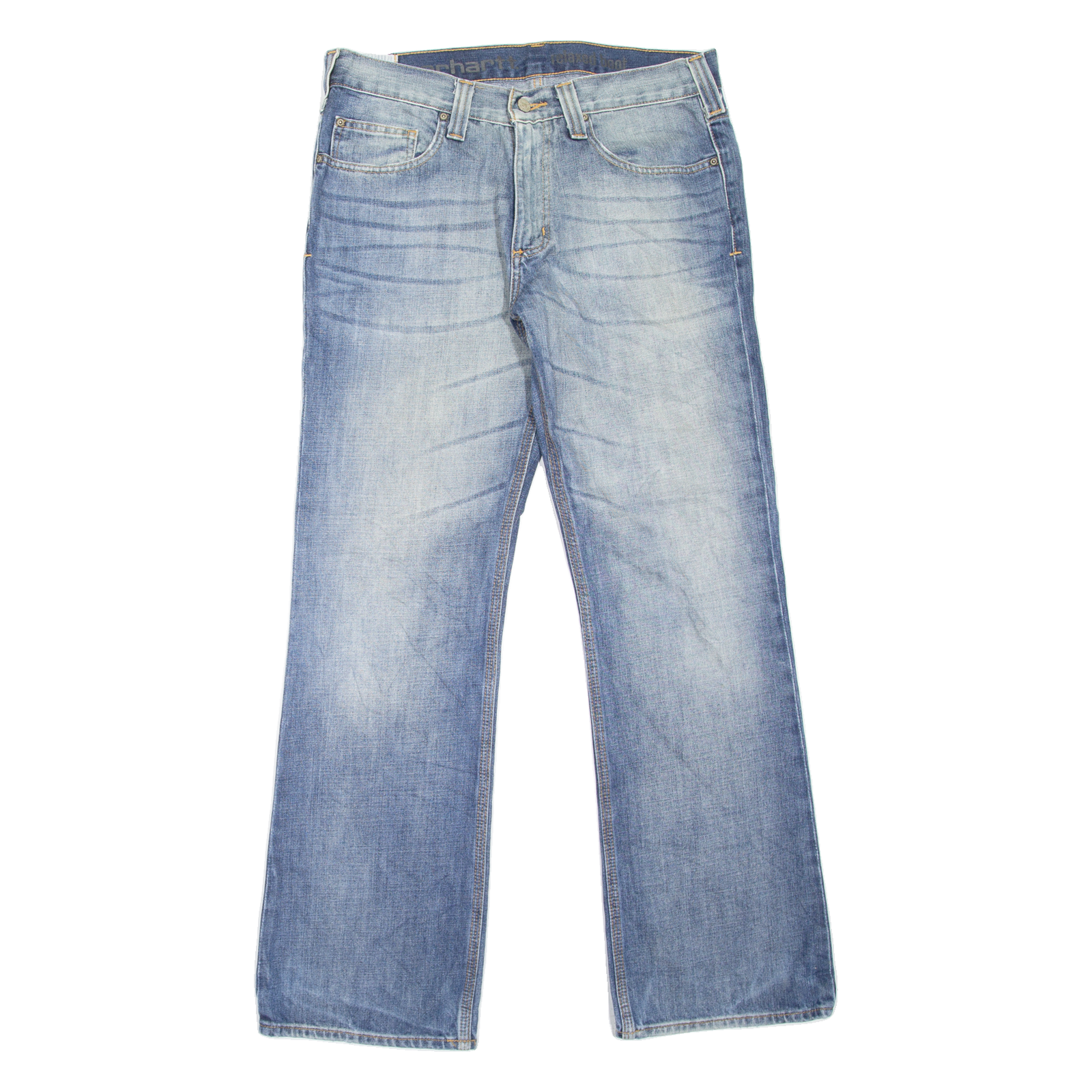 CARHARTT Workwear Mens Jeans Blue Relaxed Bootcut Stone Wash W33 L32 Refurbished - N/A refurbished available on Cerqular
