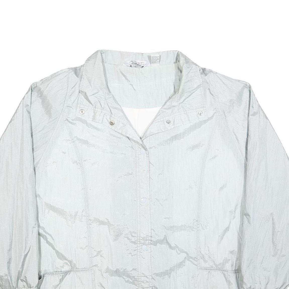 Buy HABAND Womens Silver Nylon Button Jacket 4XL Plain Lightweight Outerwear Refurbished - $32.49 HABAND Womens Silver Nylon Button Jacket 4XL Plain Lightweight Outerwear Refurbished - N/A refurbished available on Cerqular