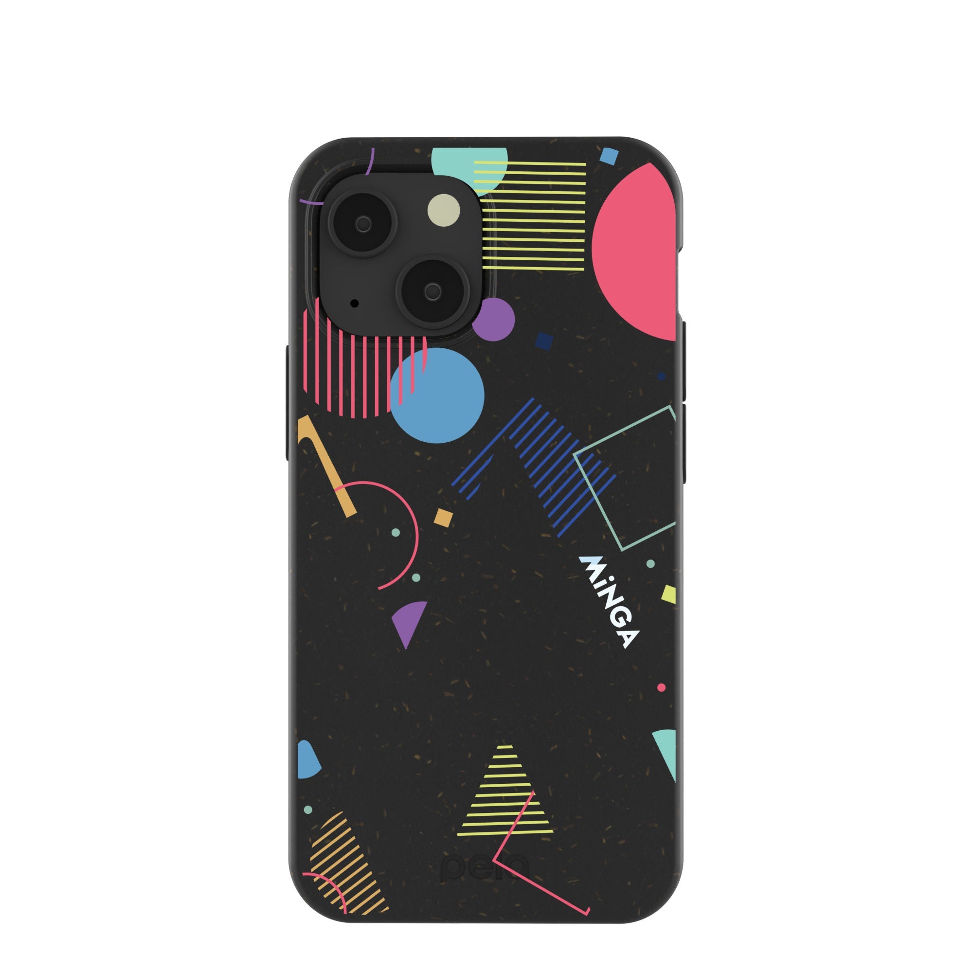 Black Minga Party iPhone 13 Mini Case Refurbished - Pela Case refurbished available on Cerqular