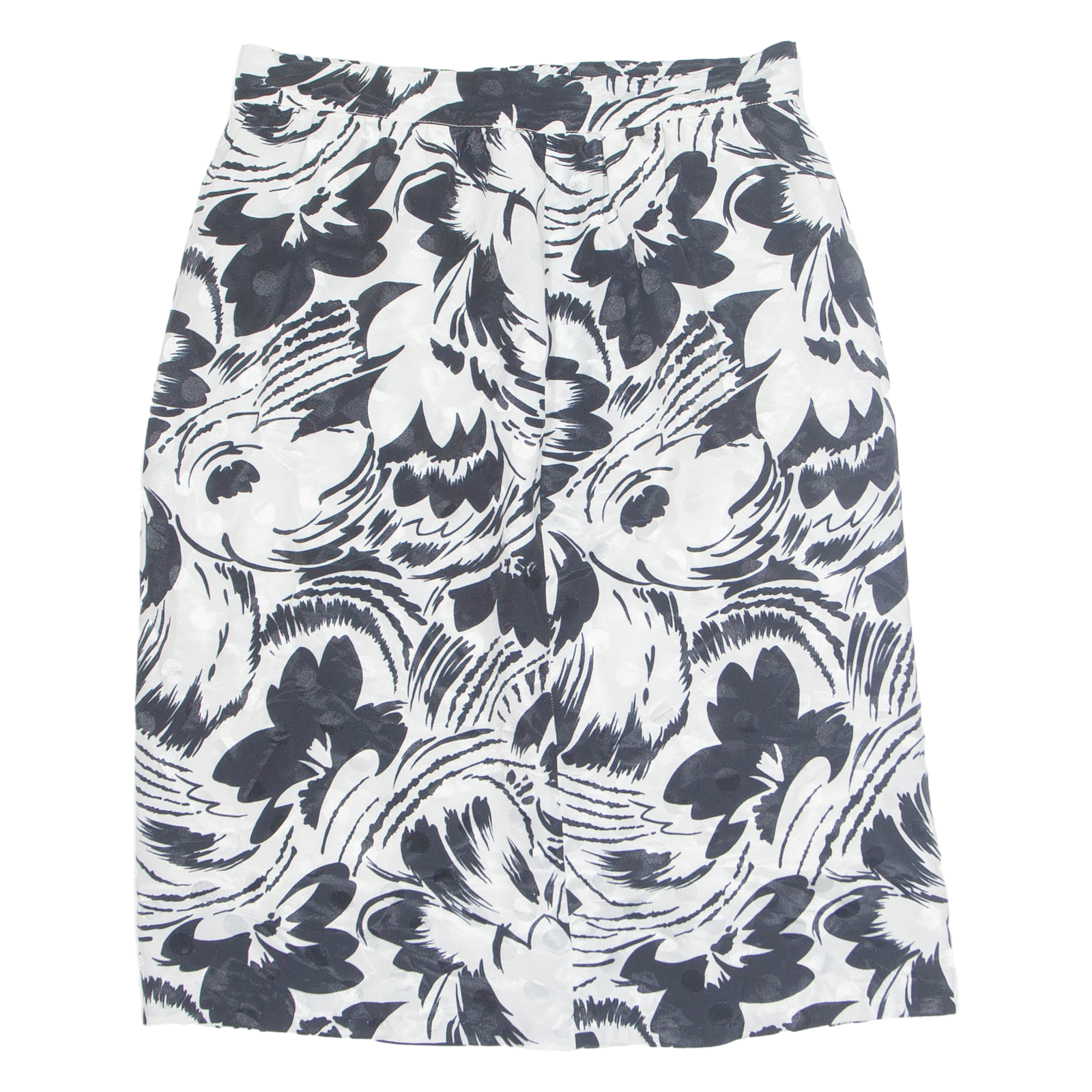 Womens Straight Skirt Black Knee Length Floral M Refurbished - N/A refurbished available on Cerqular