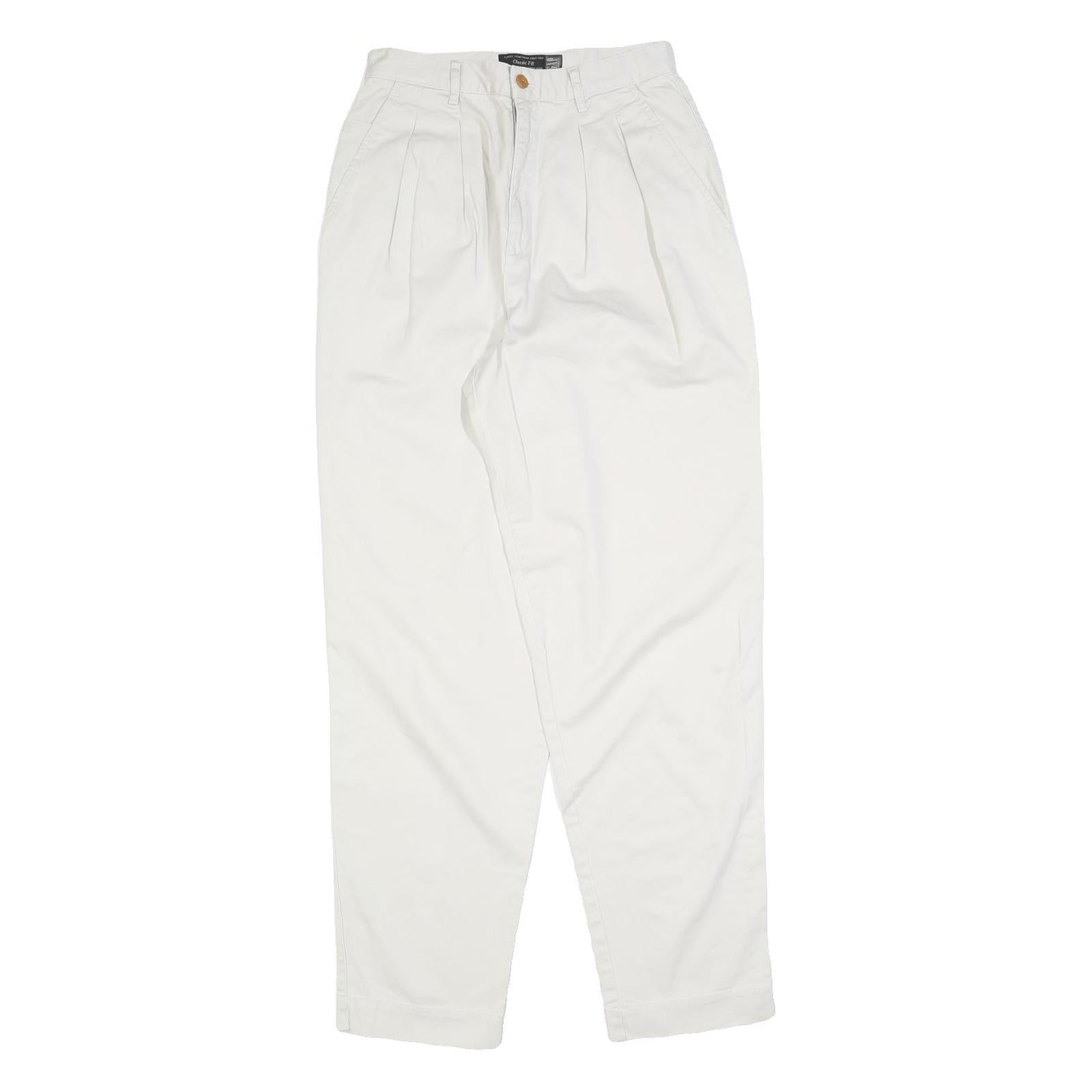 GAP Womens Cotton Classic White Trousers W26 L30 Casual Zip Closure Refurbished - N/A refurbished available on Cerqular