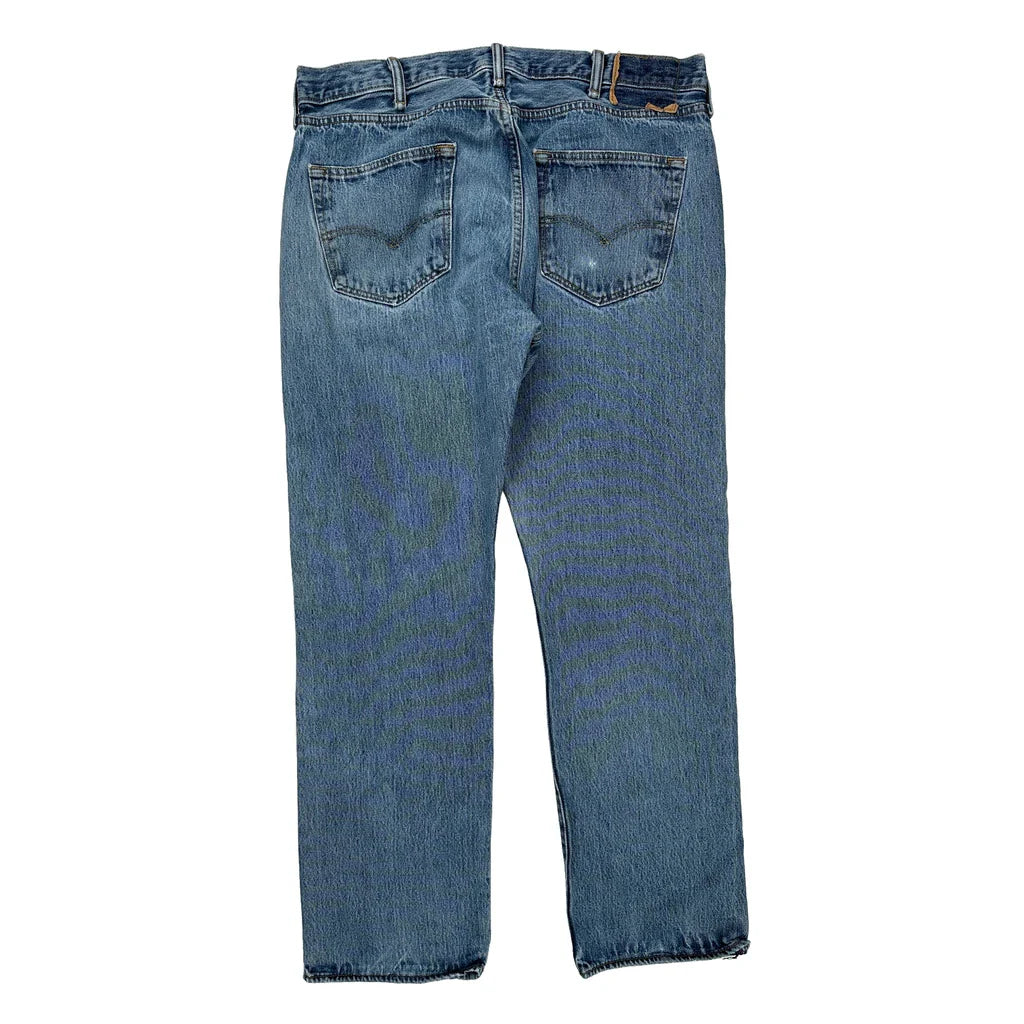 501 Levis Jeans - 38W 32L Blue Cotton Refurbished - Thrifted (note: this is a term often used to describe second- refurbished available on Cerqular