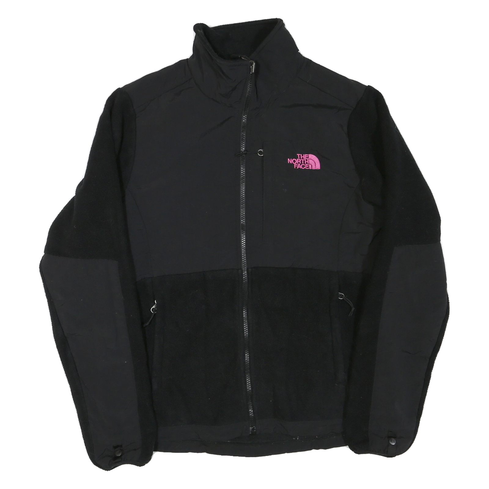 THE NORTH FACE Womens Black Pink Logo Zip Jacket S Polyester Fleece Outdoor Refurbished - N/A refurbished available on Cerqular