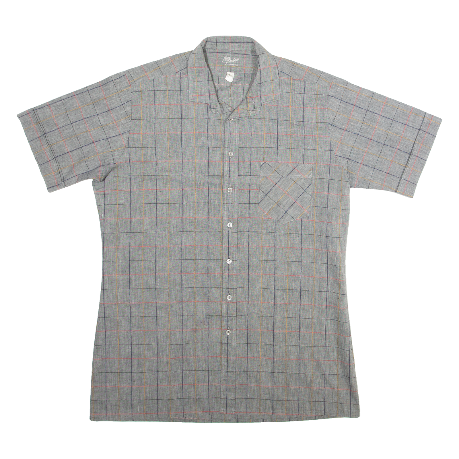 MARC THOMBARD Mens Shirt Grey Check M Refurbished - N/A refurbished available on Cerqular