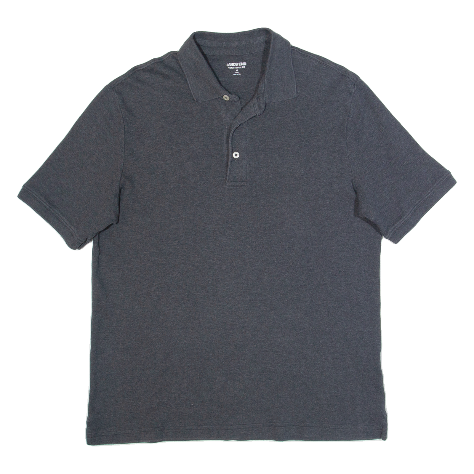 LANDS END Mens Polo Shirt Grey M Refurbished - N/A refurbished available on Cerqular