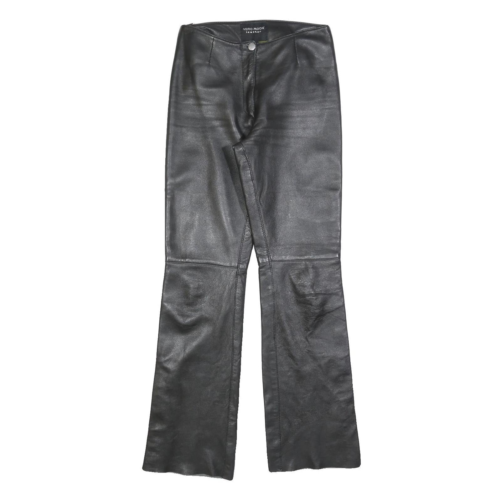 Buy VERO MODA Womens Leather Black Regular Flared Trousers W26 L32 Zip Closure Refurbished - $32.49 VERO MODA Womens Leather Black Regular Flared Trousers W26 L32 Zip Closure Refurbished - N/A refurbished available on Cerqular