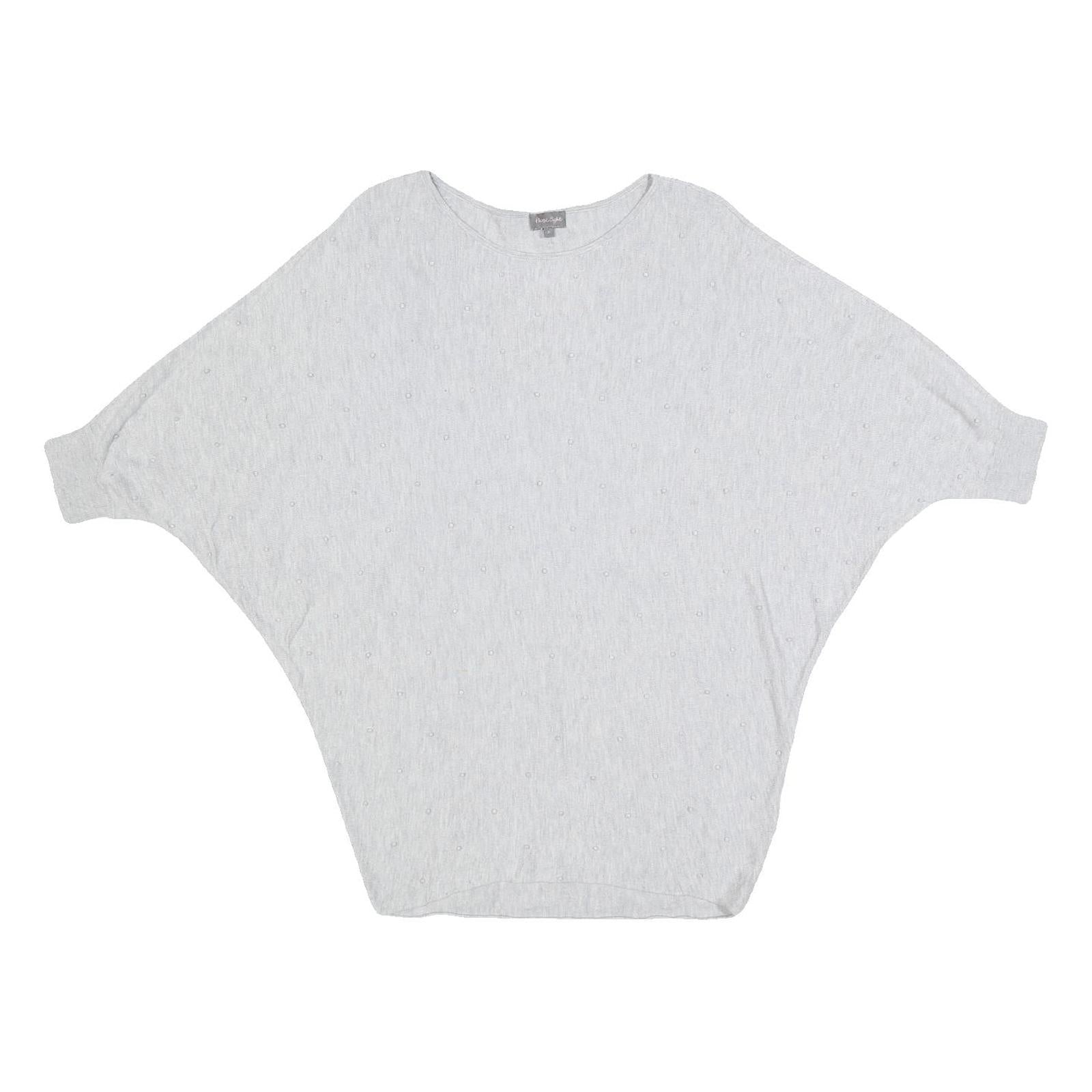 PHASE EIGHT Womens Grey Wool Blend Batwing Sleeve Round Neck Top S Elegant Refurbished - N/A refurbished available on Cerqular