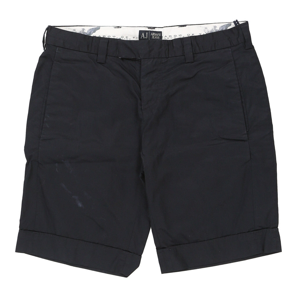 Armani Jeans Shorts - 32W UK 10 Black Cotton | Size: UK 10 Refurbished - N/A (Preloved Designer is not a specific brand, it refurbished available on Cerqular