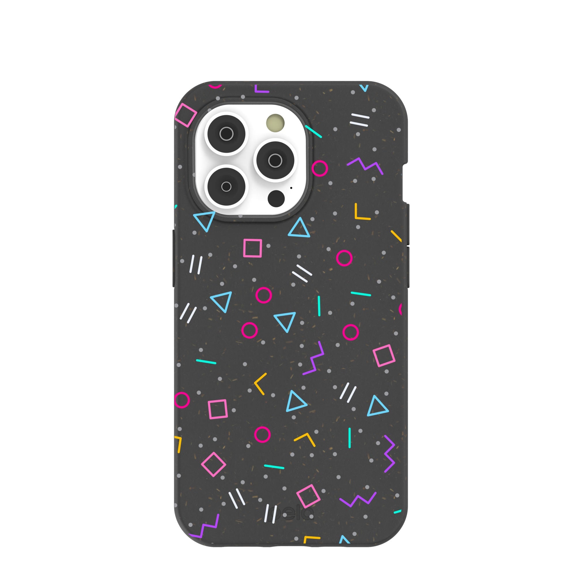 Black Neon Nostalgia iPhone 14 Pro Case Refurbished - Pela Case refurbished available on Cerqular