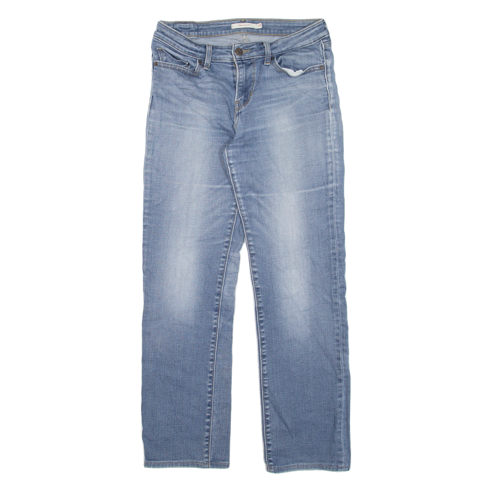 LEVI'S 714 Womens Jeans Blue Regular Straight W28 L27 Refurbished - N/A refurbished available on Cerqular