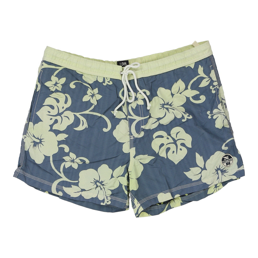 North Sails Floral Swim Shorts - Large Navy Nylon Refurbished - Thrifted (note: this is a term often used to describe second- refurbished available on Cerqular