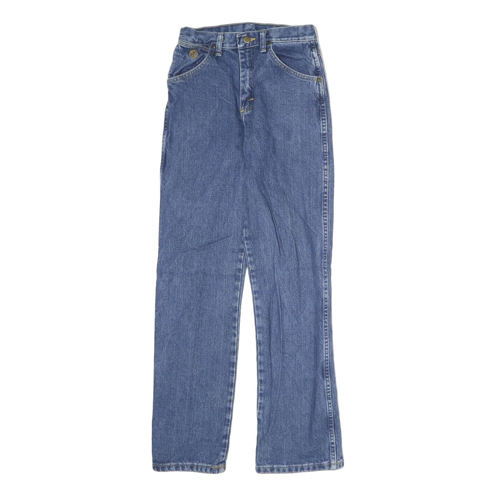 WRANGLER Mens Slim Blue Denim Raw Slim Fit Jeans W26 L28 Classic Zip Pocket Refurbished - N/A refurbished available on Cerqular