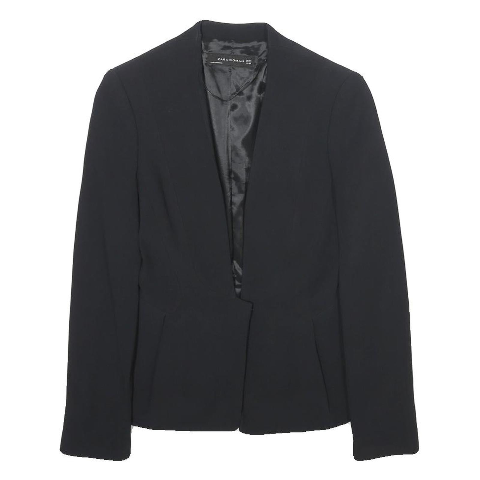 ZARA Womens Black Tailored Jacket XS Viscose Button Closure Elegant Workwear Refurbished - N/A refurbished available on Cerqular