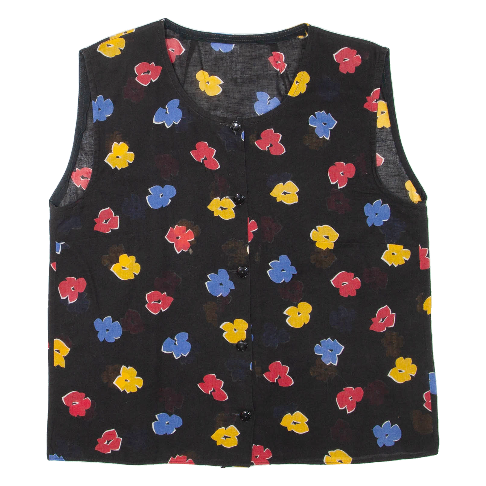 Womens Printed Top Black Sleeveless Floral XL Refurbished - N/A refurbished available on Cerqular
