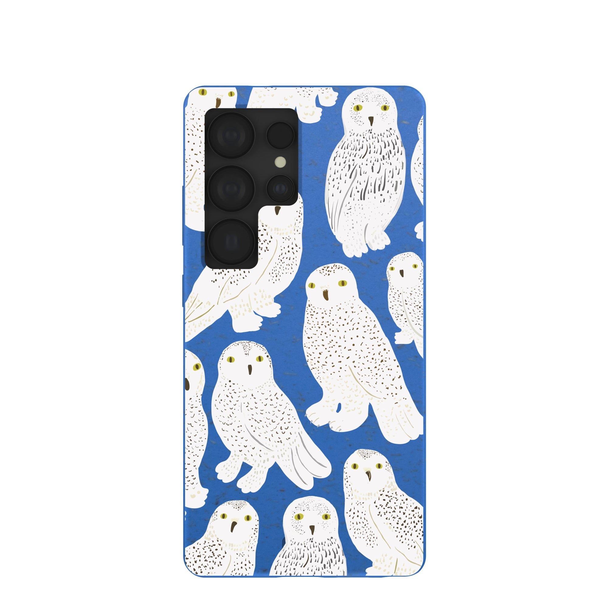 Electric Blue Snowy Owls Samsung Galaxy S25 Ultra Case Refurbished - Pela Case refurbished available on Cerqular