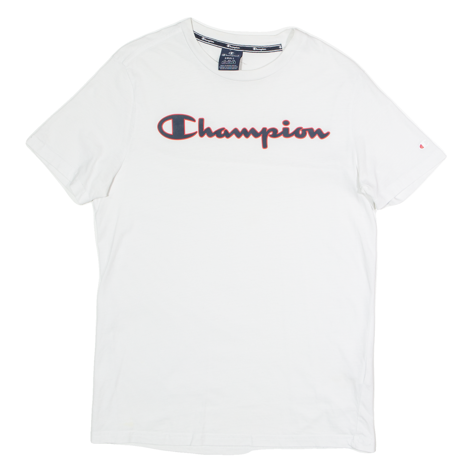 CHAMPION Mens T-Shirt White Crew Neck S Refurbished - N/A refurbished available on Cerqular