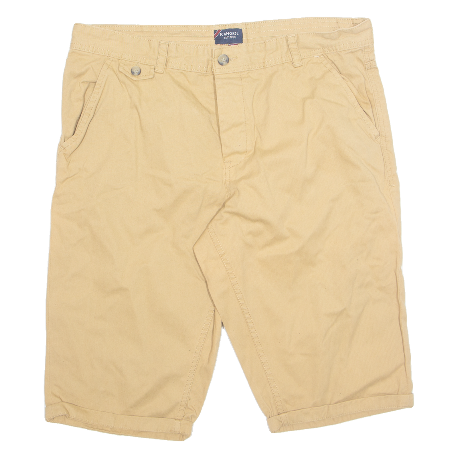 KANGOL Mens Chino Shorts Beige XL W38 Refurbished - N/A refurbished available on Cerqular