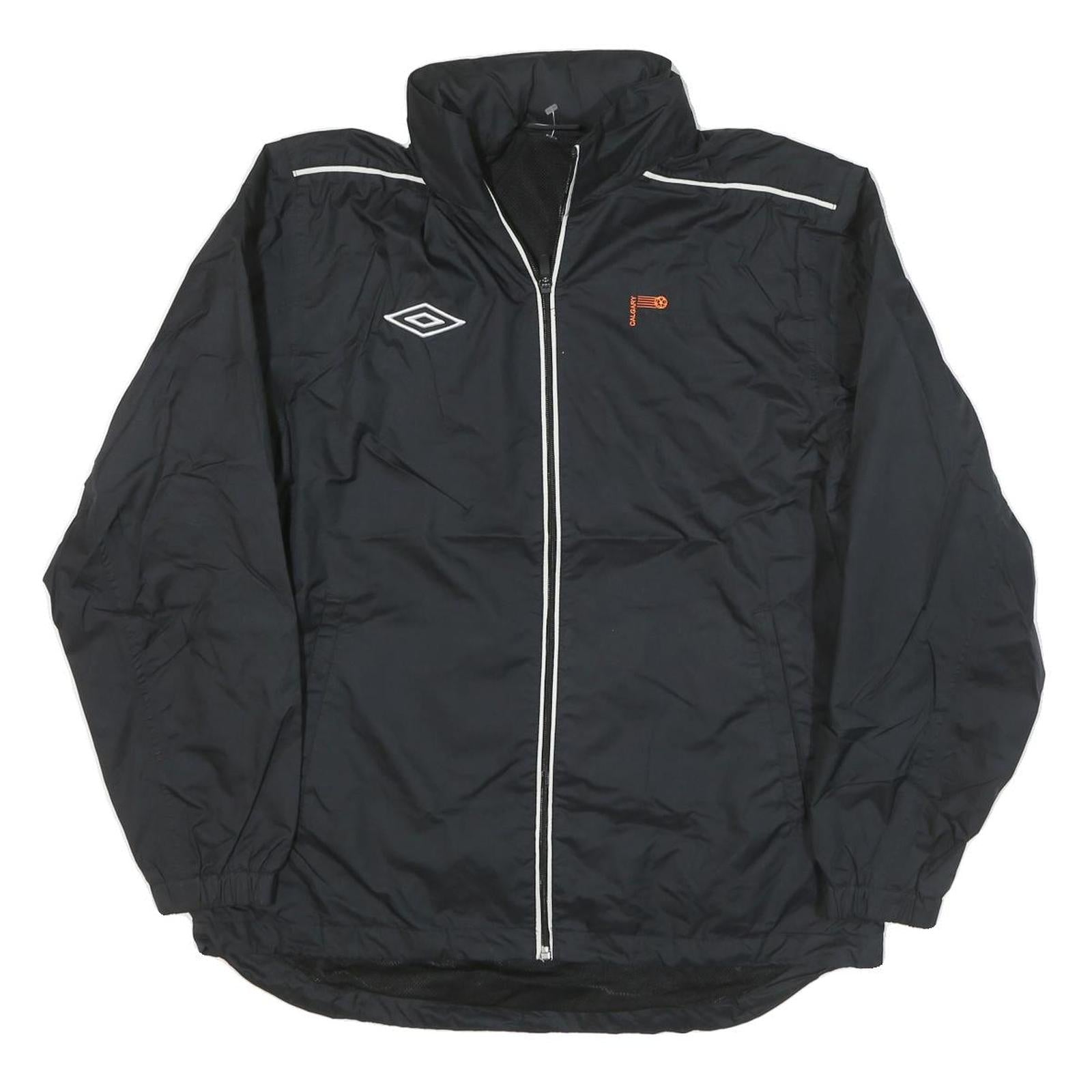 UMBRO Mens Black Trainer Zip Jacket S Polyester Blend Plain Lightweight Sports Refurbished - N/A refurbished available on Cerqular