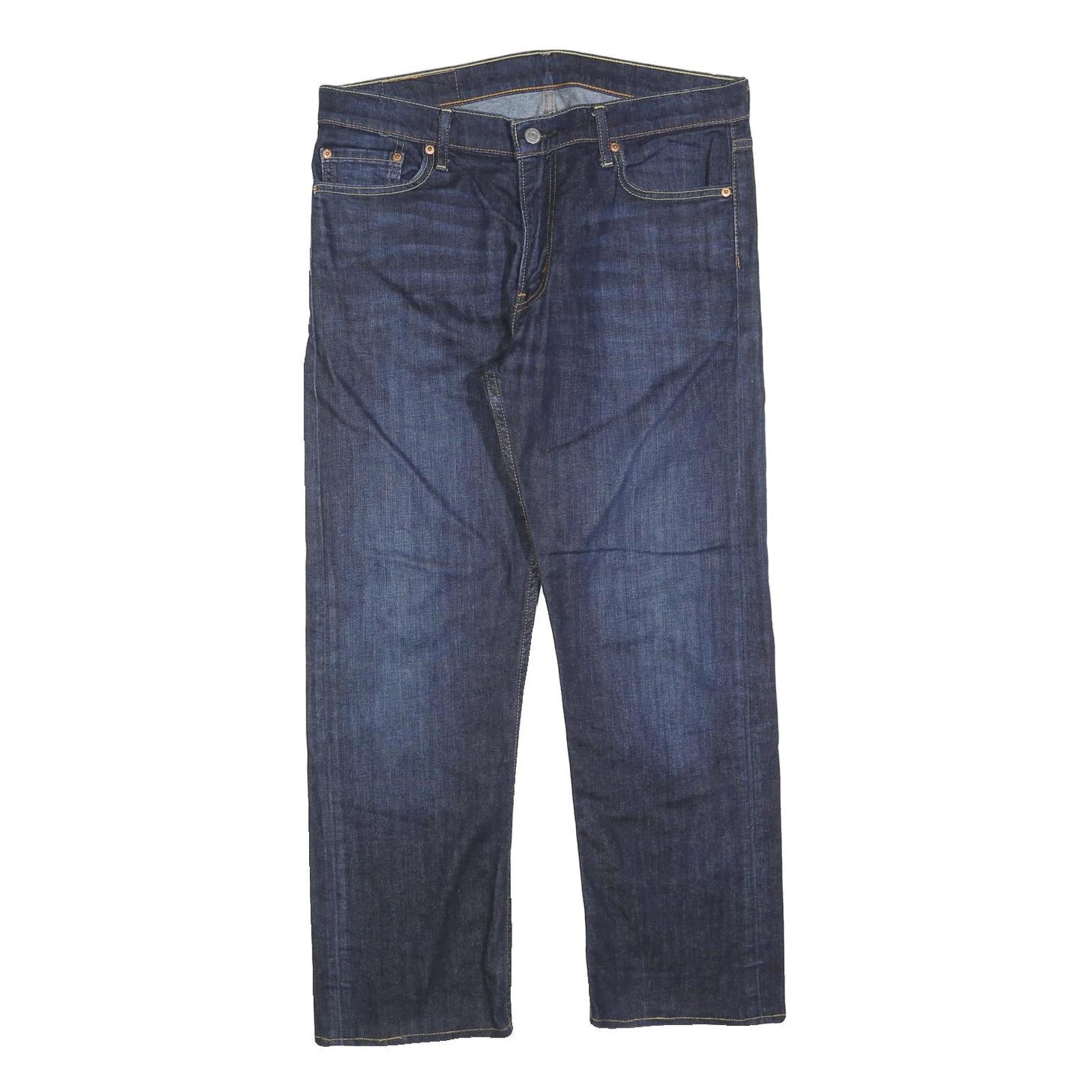 LEVI'S 504 Mens Jeans Blue Regular Straight Denim Dark W33 L26 Zip Cotton Blend Refurbished - N/A refurbished available on Cerqular