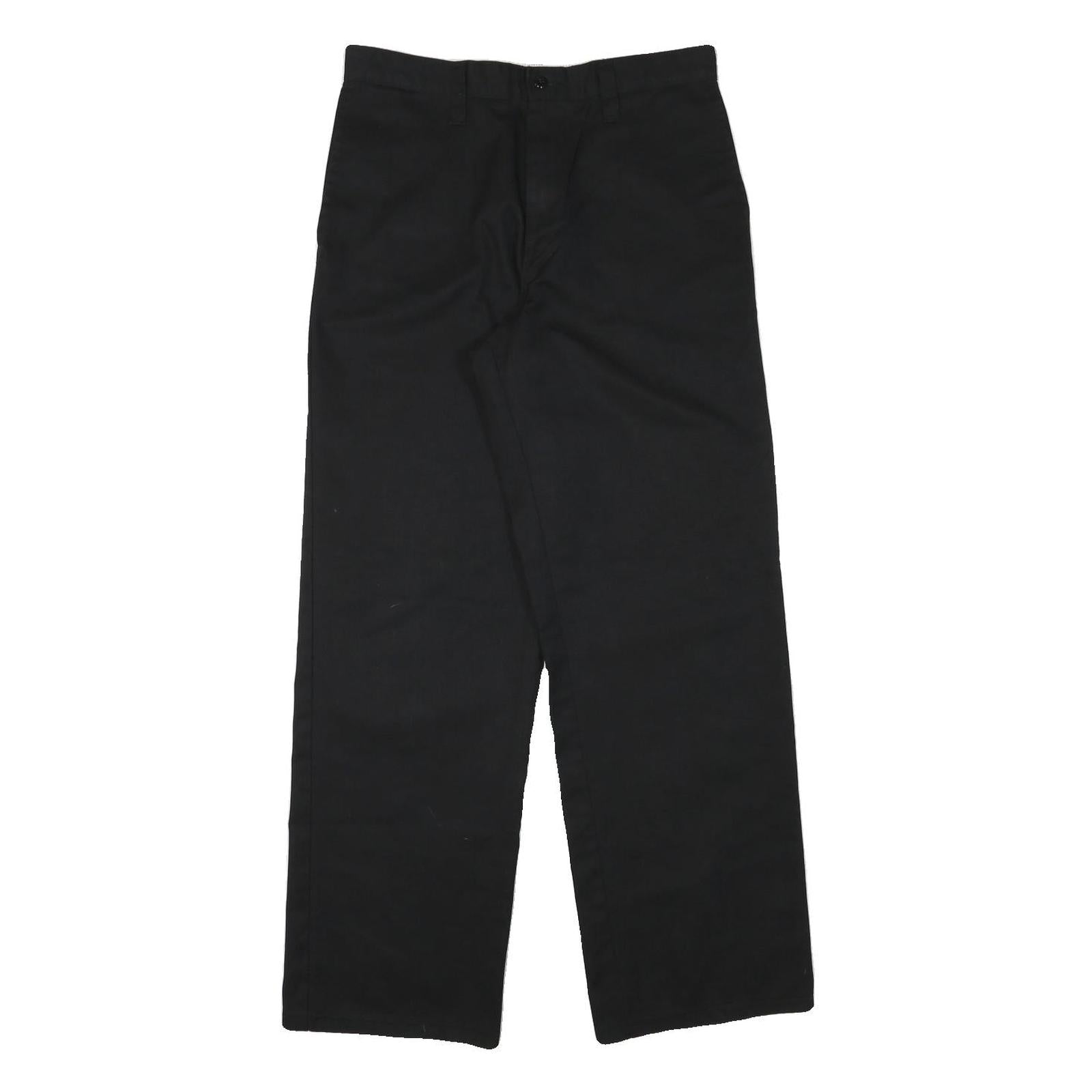 DICKIES Mens Cotton Blend Black Regular Straight Trousers W30 L30 Workwear Zip Refurbished - N/A refurbished available on Cerqular