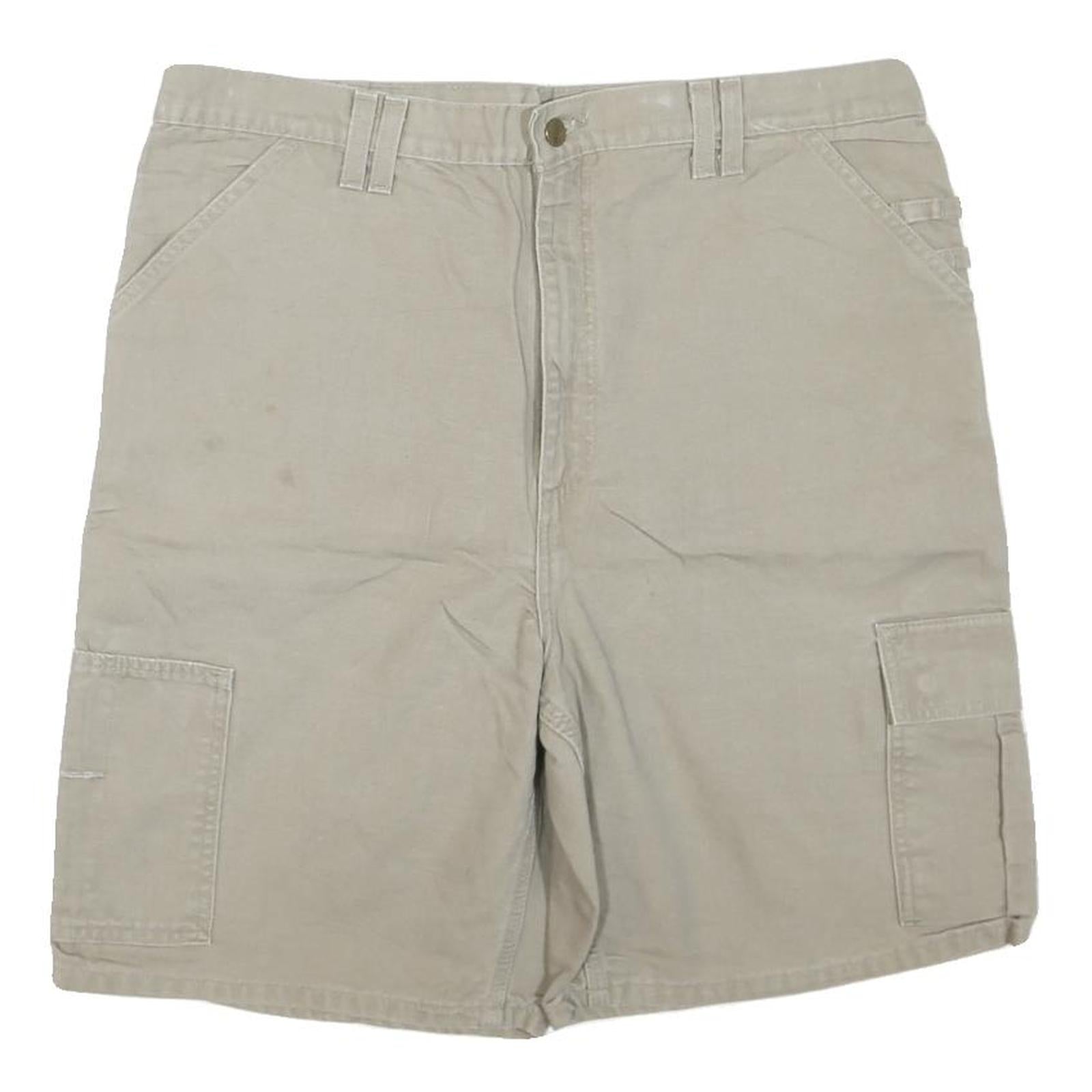 CARHARTT Mens Shorts Beige Casual Cargo Polyester Blend L W38 Workwear Refurbished - N/A refurbished available on Cerqular