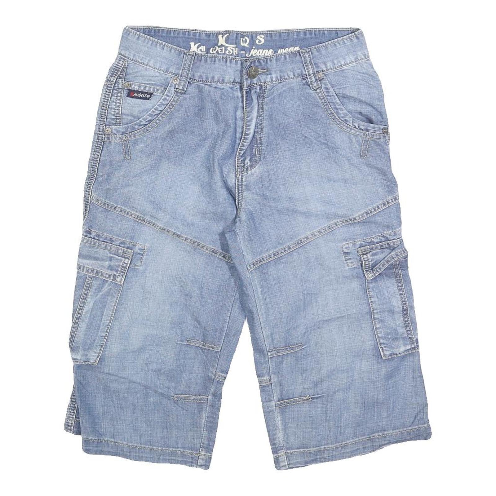KAIWEI SHI Mens Shorts Blue Casual Cargo Denim M W30 Lightweight Refurbished - N/A refurbished available on Cerqular