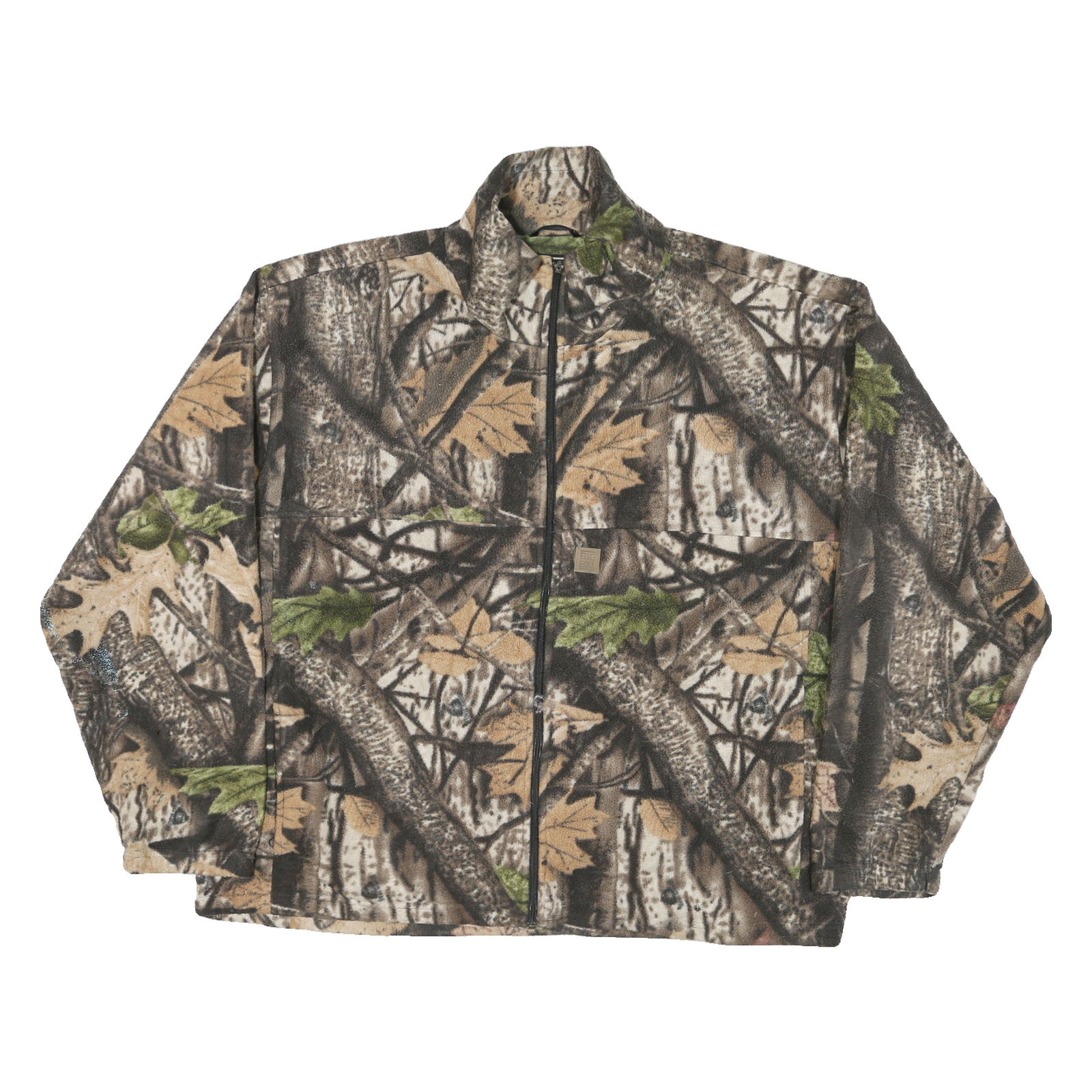 BIG BILL Mens Brown Green Polyester Blend Zip Jacket 2XL Camouflage Outdoor Warm Refurbished - N/A refurbished available on Cerqular