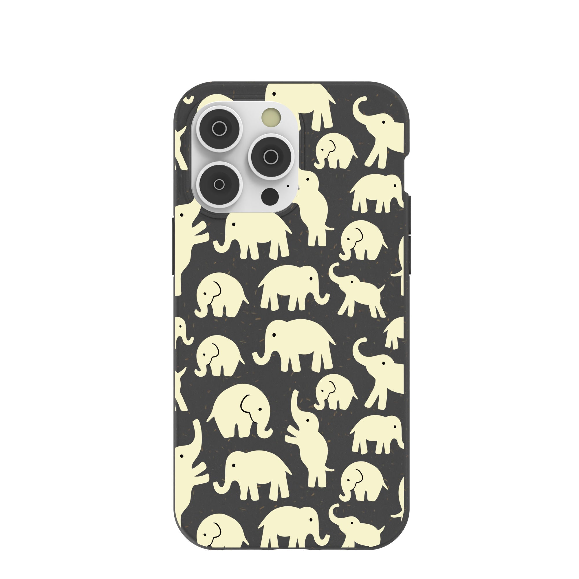 Black Little Elephants iPhone 14 Pro Max Case Refurbished - Pela Case refurbished available on Cerqular