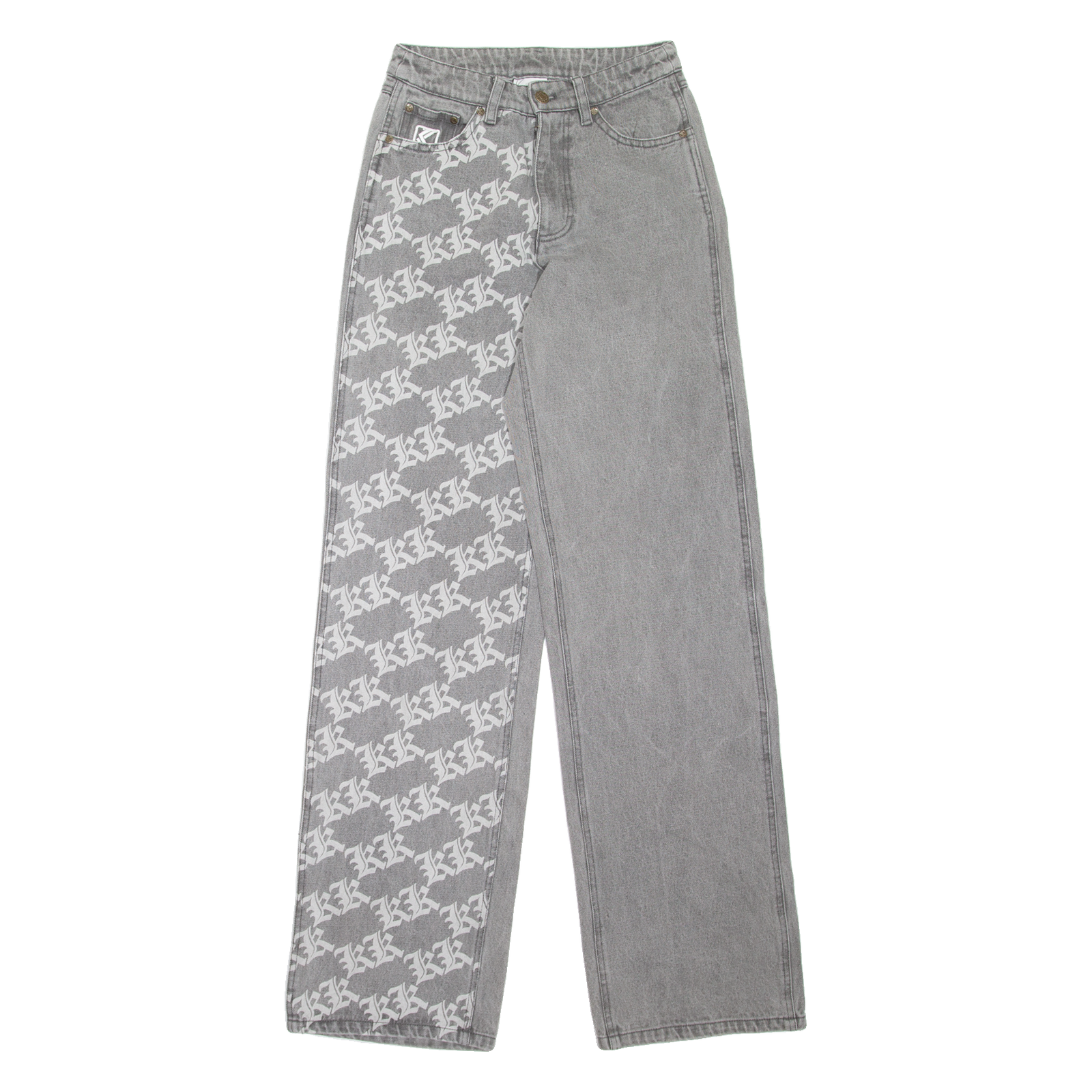 KARL KANI Womens Jeans Grey Loose Straight W26 L35 Refurbished - N/A refurbished available on Cerqular