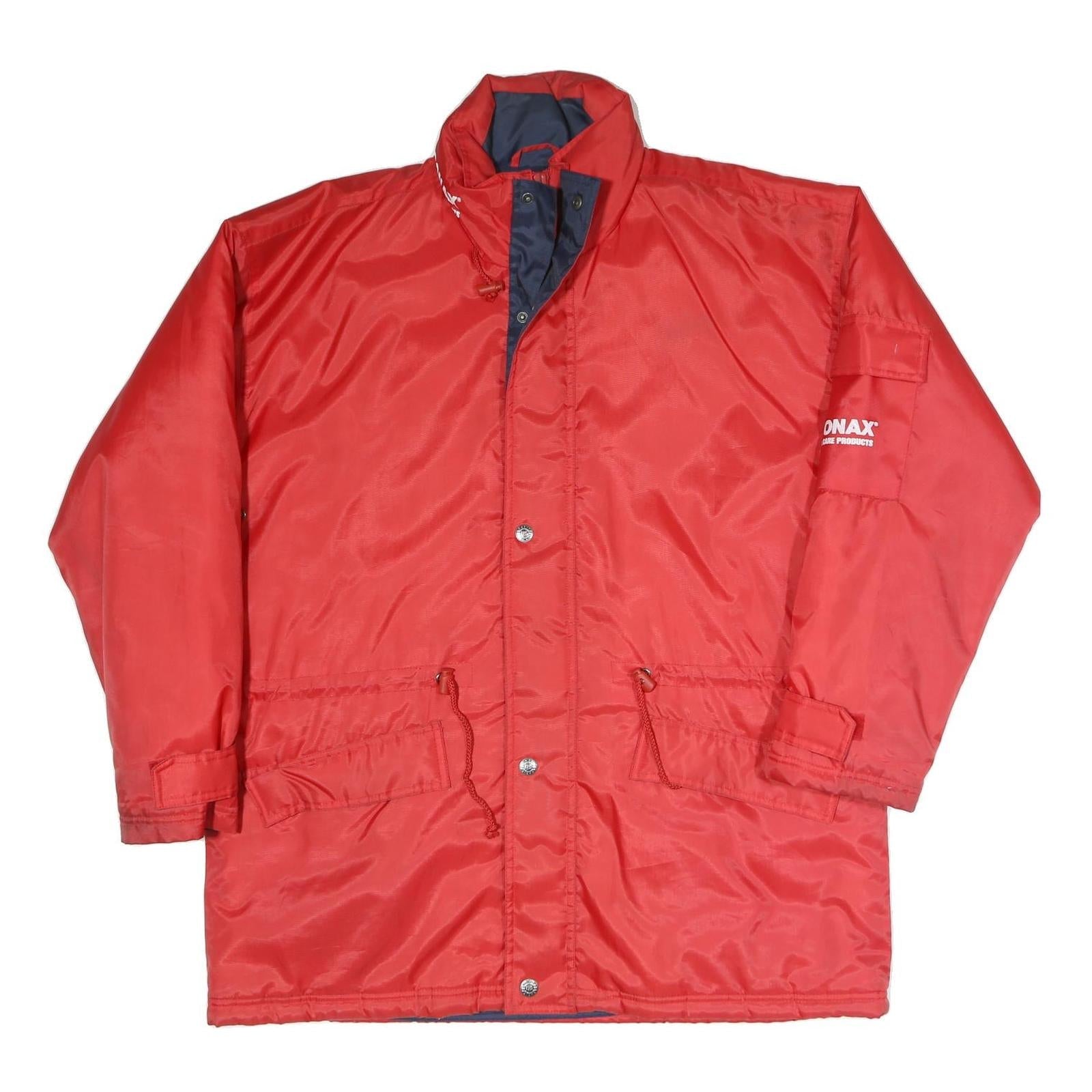 US BASIC Mens Red Polyester Blend Zip Jacket L Plain Long Sleeve Casual Outdoor Refurbished - N/A refurbished available on Cerqular