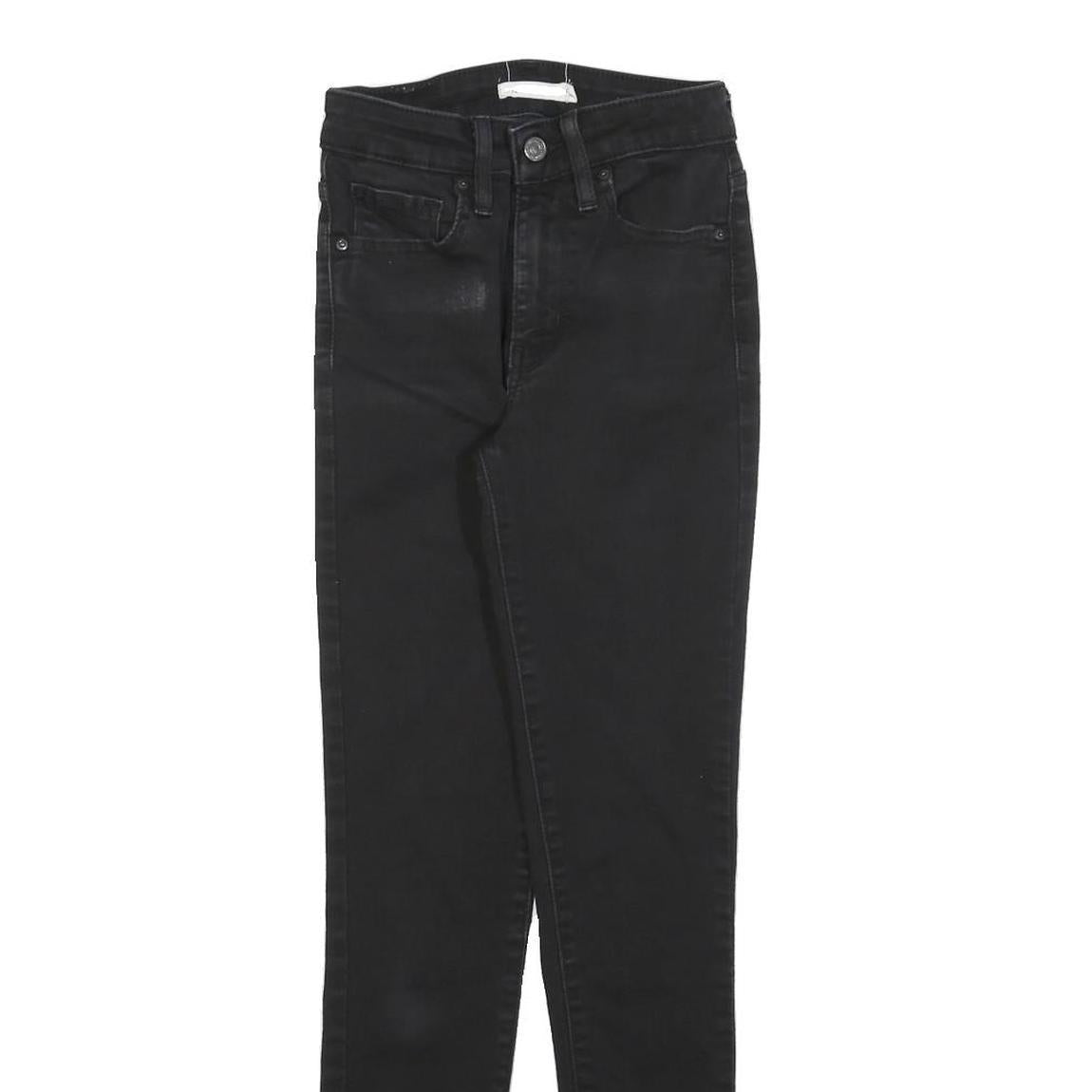 LEVI'S 721 Womens Jeans Black Slim Skinny Denim W24 L30 Zip Fit Refurbished - N/A refurbished available on Cerqular