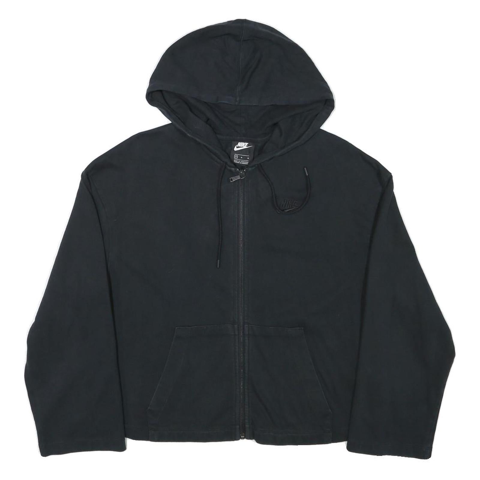 NIKE Womens Black Hoodie Full Zip M Cotton Blend Casual Sportswear Refurbished - N/A refurbished available on Cerqular