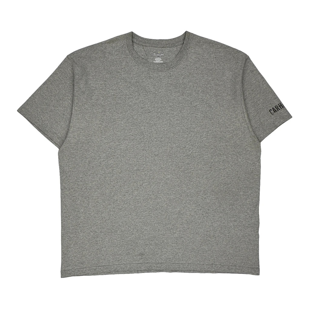 Carhartt T-Shirt - 2XL Grey Cotton Blend Refurbished - Thrifted (note: this is a term often used to describe second- refurbished available on Cerqular