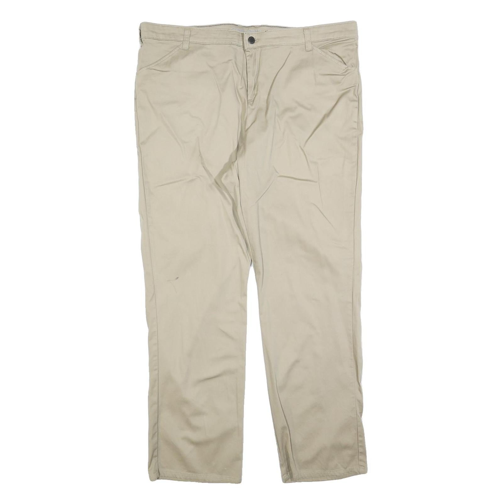 DICKIES Womens Cotton Blend Beige Relaxed Straight Trousers W40 L30 Casual Refurbished - N/A refurbished available on Cerqular