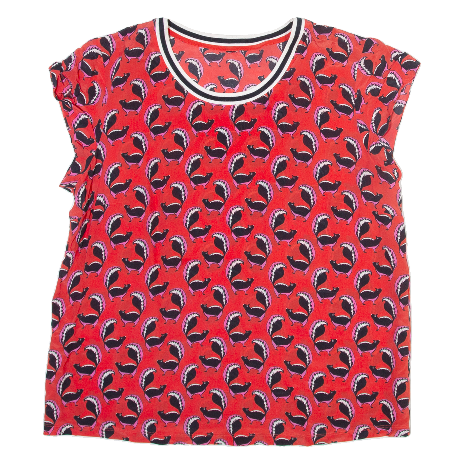 Buy Sheer Womens Printed Blouse Red Sleeveless Viscose Crazy Pattern S Refurbished - $16.89 Sheer Womens Printed Blouse Red Sleeveless Viscose Crazy Pattern S Refurbished - N/A refurbished available on Cerqular