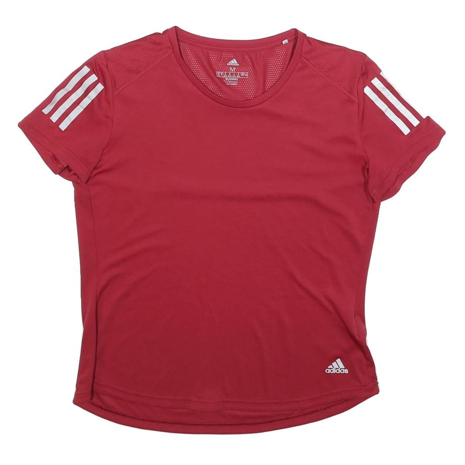 ADIDAS Womens Red Athletic T-Shirt M Short Sleeve Crew Neck Sportswear Refurbished - N/A refurbished available on Cerqular