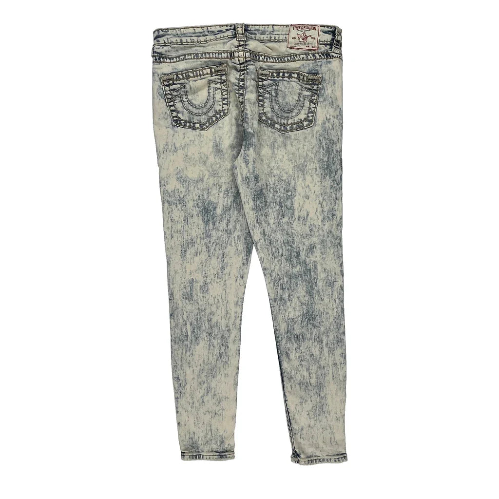 True Religion Skinny Jeans - 32W UK 10 Acid Wash Cotton Refurbished - Thrifted (note: this is a term often used to describe second- refurbished available on Cerqular