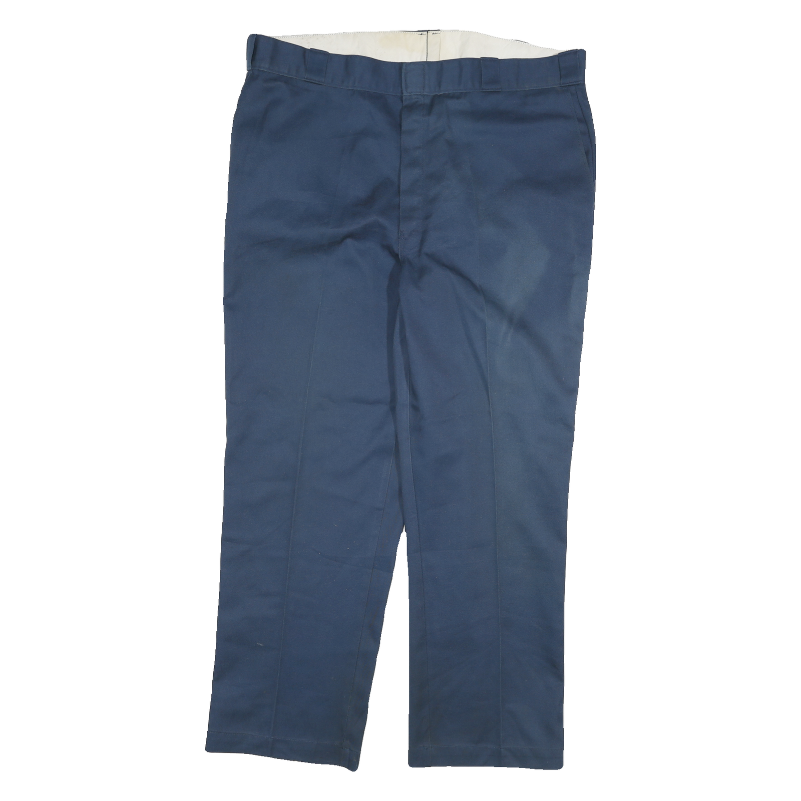 DICKIES Mens Navy Regular Fit Straight Leg Trousers W40 L29 Cotton Blend Zip Refurbished - N/A refurbished available on Cerqular