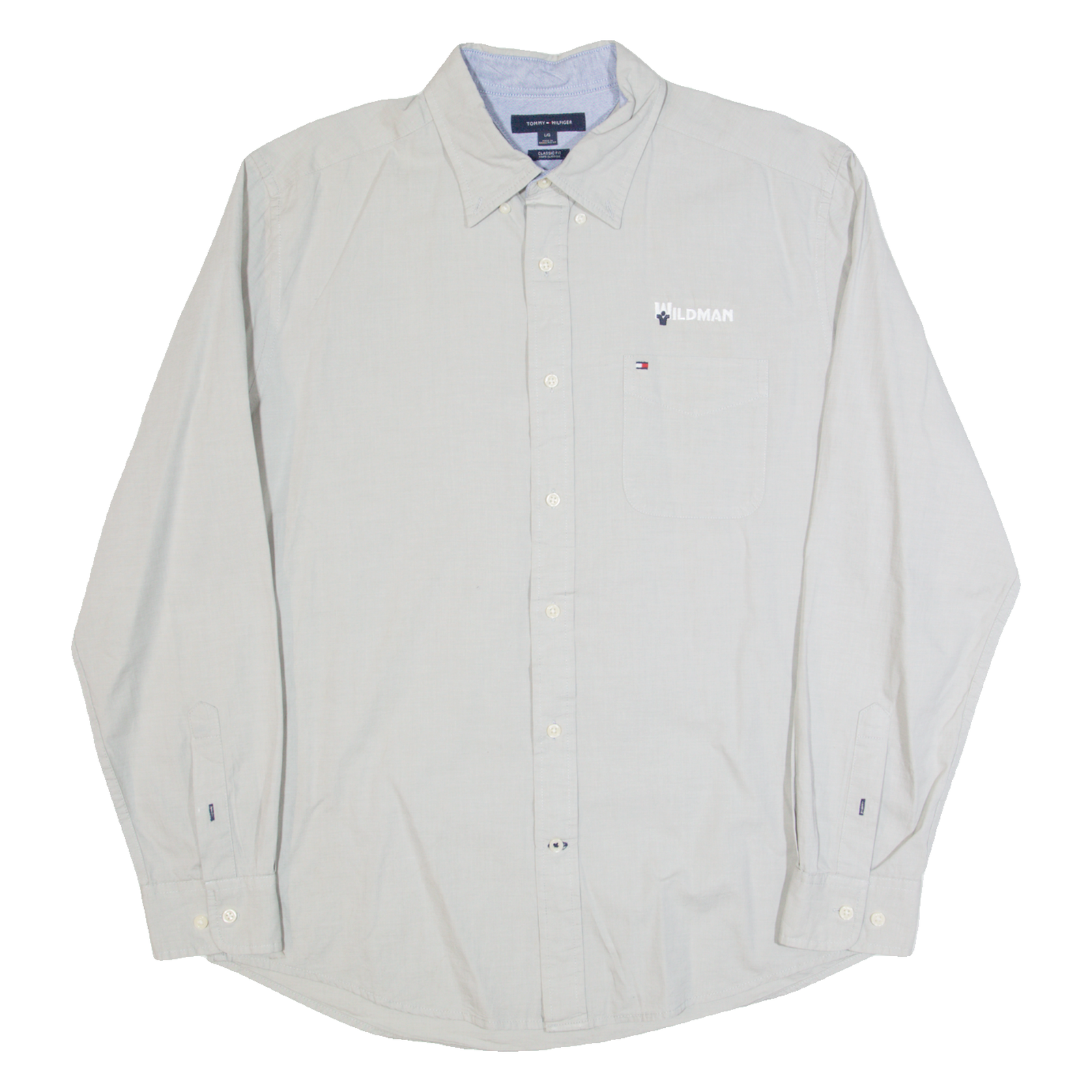 TOMMY HILFIGER Mens Plain Shirt Grey Long Sleeve L Refurbished - N/A refurbished available on Cerqular